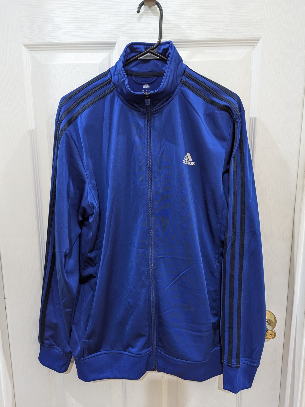 adidas Essentials Warm-Up 3-Stripes Track Jacket Men's Blue Medium